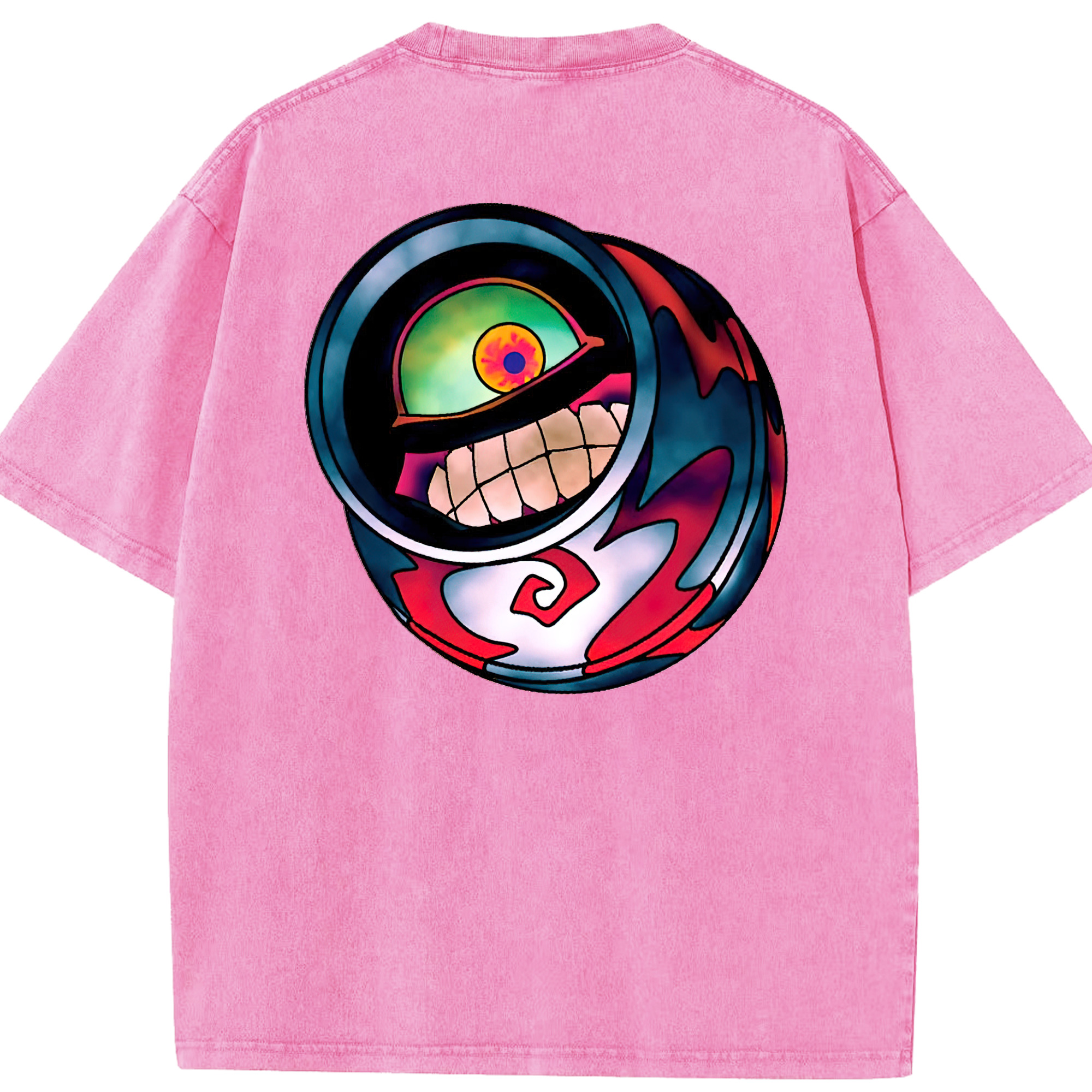 （画像用） 遊☆戯☆王 Yu-Gi-Oh! 綿100% ヴィンテージ風 半袖Tシャツ（背面プリント）